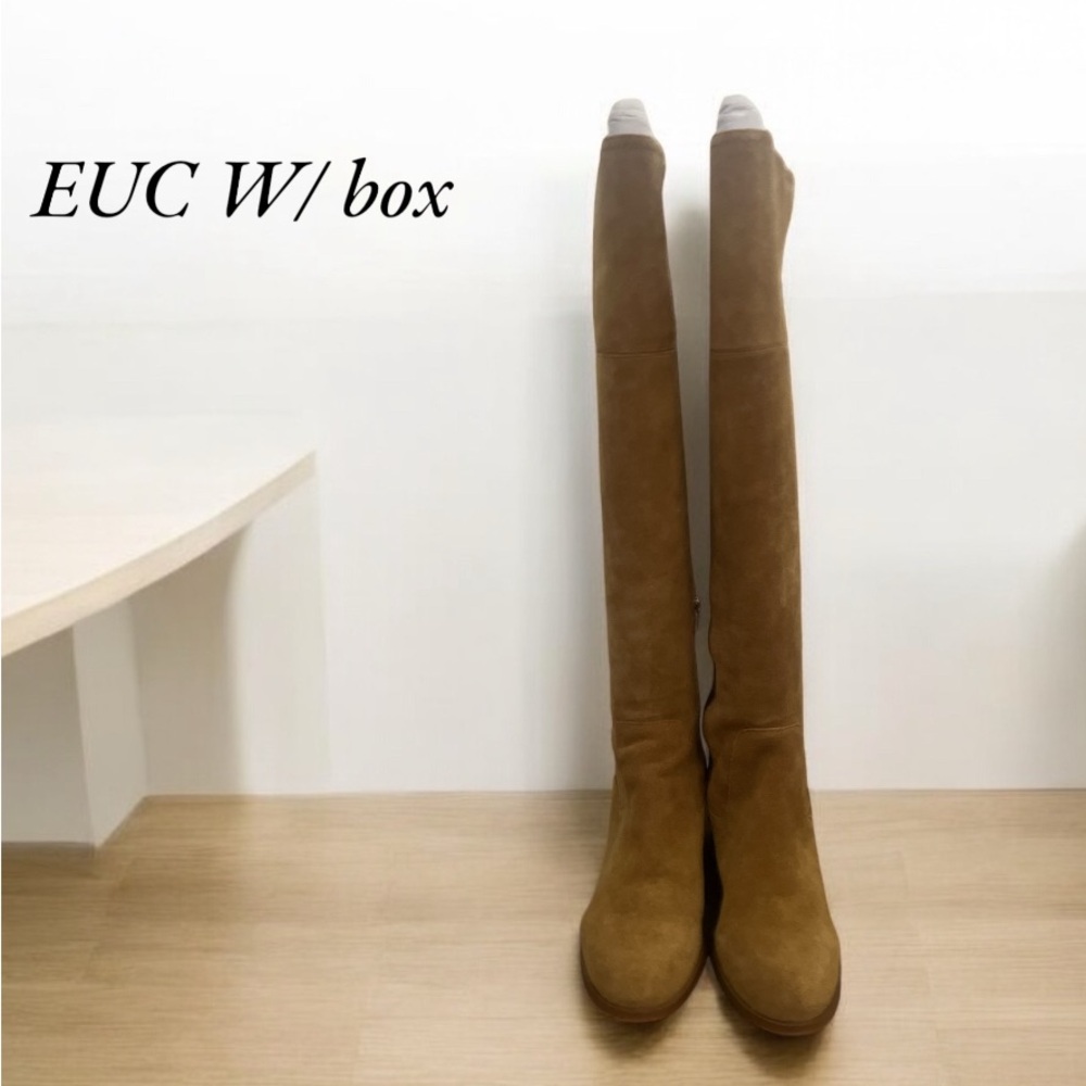 Marc Fisher Brown Over the Knee Suede Boots Size 10 EUC IN BOX MSRP $279 🎄🎄